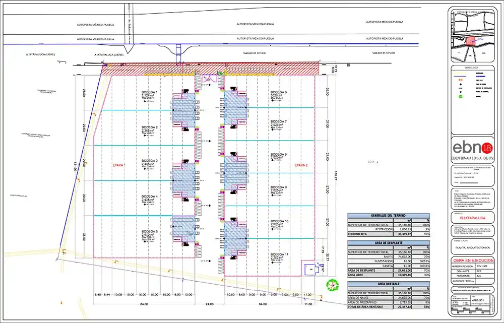 Diseño Arquitectónico de la Distribución de las Naves